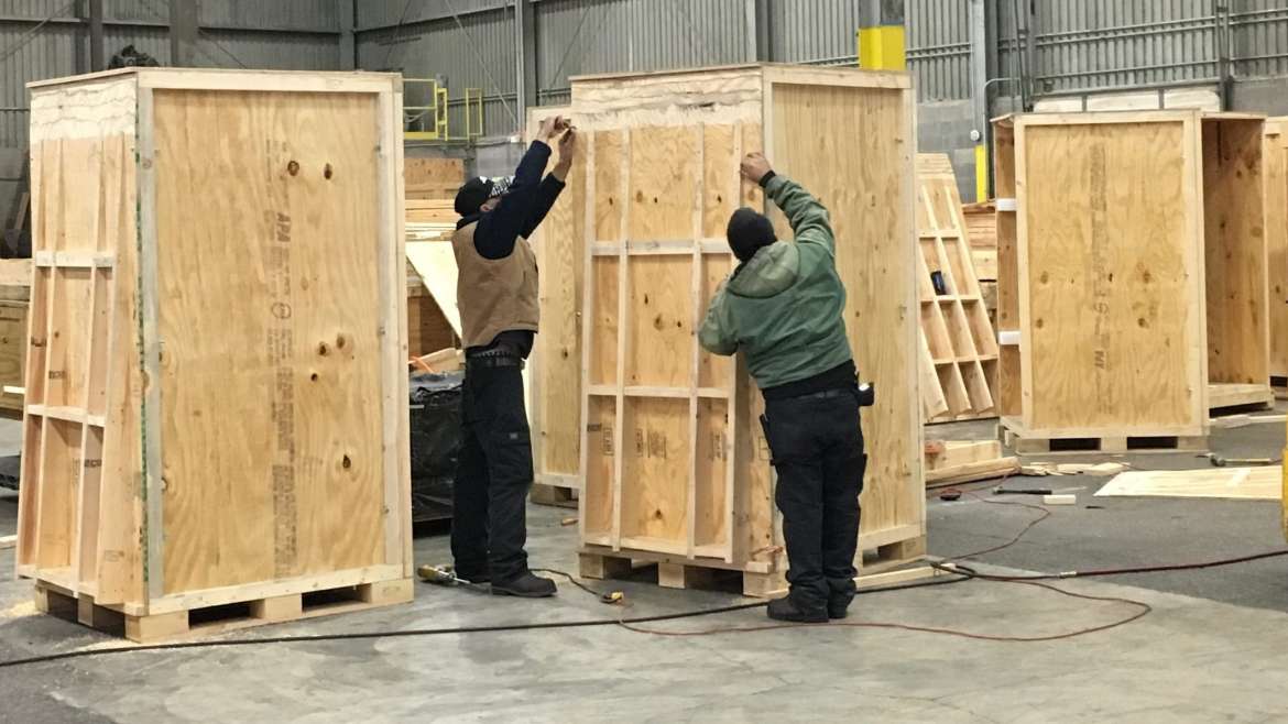 Unpacking Wooden Crates